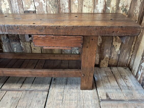 wooden workbench vice furniture tables industrial