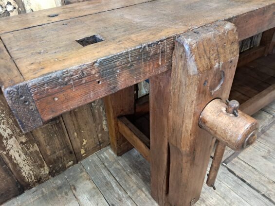 wooden workbench vice furniture tables industrial