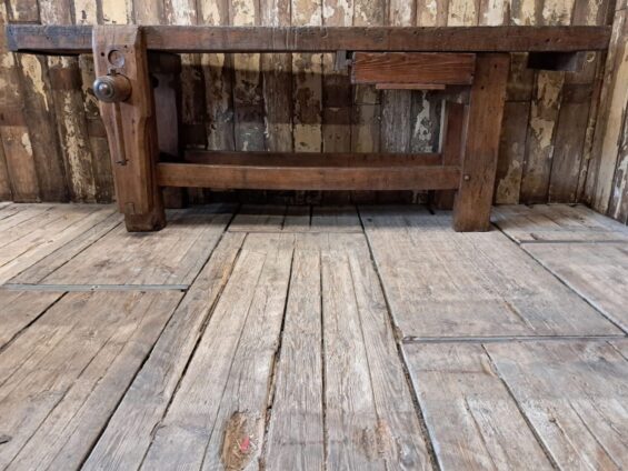 wooden workbench vice furniture tables industrial