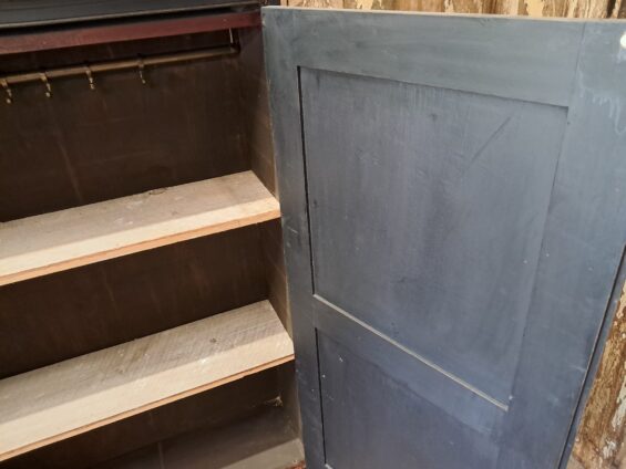 painted french wooden shelved pantry cupboard furniture cupboards & cabinets