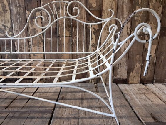 metal chaise longue day bed seating sofa garden