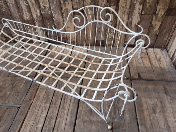metal chaise longue day bed seating sofa garden