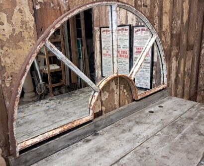fanlight semi circular window mirror original frame mirrors garden
