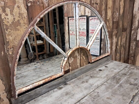 fanlight semi circular window mirror original frame mirrors garden