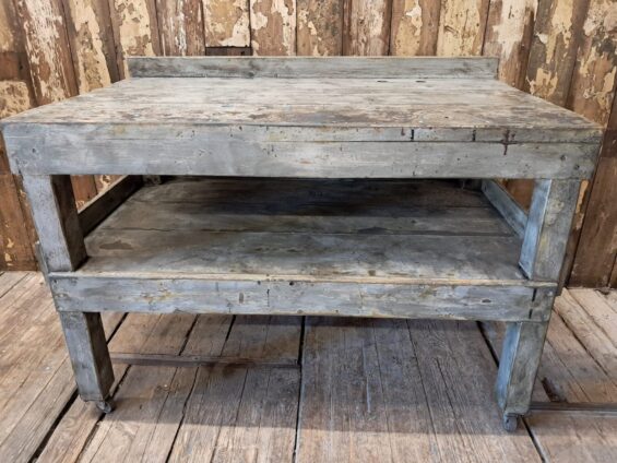 wooden factory prep table furniture tables industrial