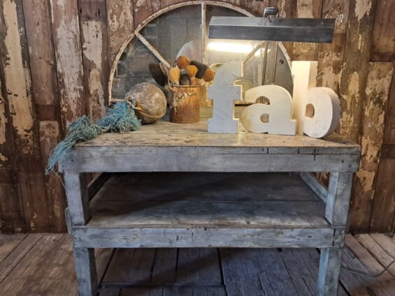 wooden factory prep table furniture tables industrial