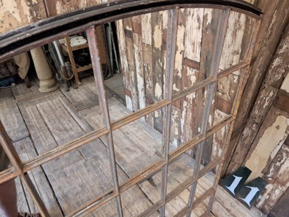 steel arch top window mirror mirrors garden