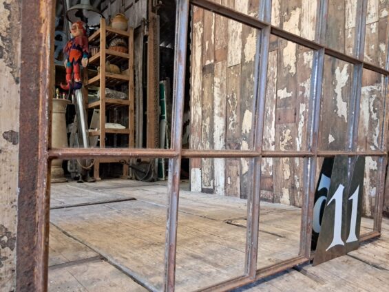 steel arch top window mirror mirrors garden