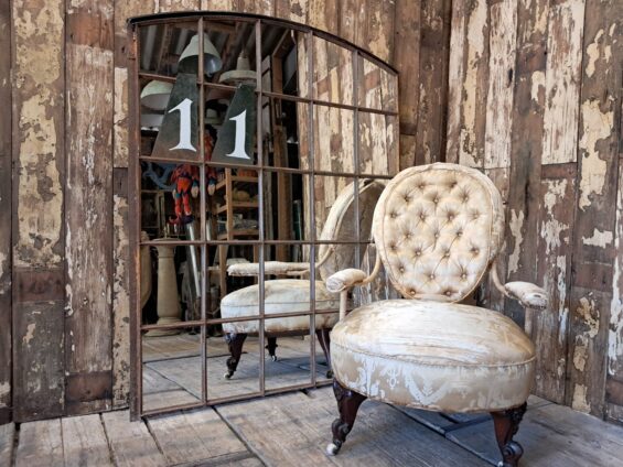 steel arch top window mirror mirrors garden
