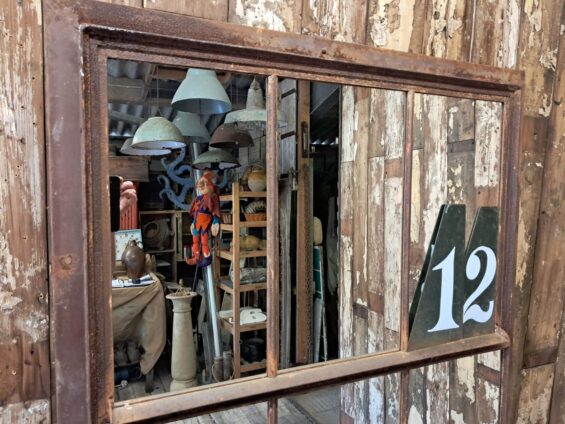 steel straight edge window mirror mirrors garden