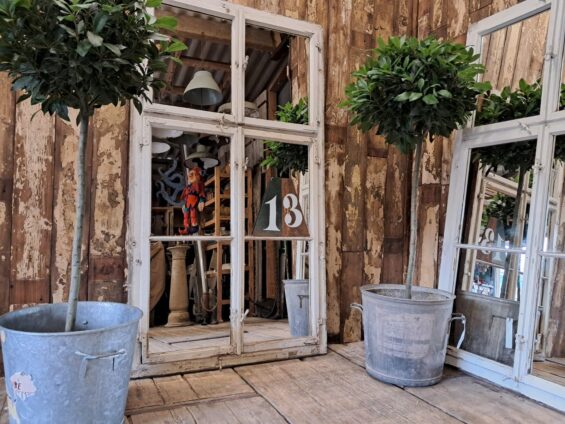 german wooden mirrored window mirrors garden