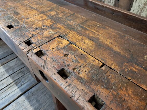 wooden workbench vice furniture tables industrial
