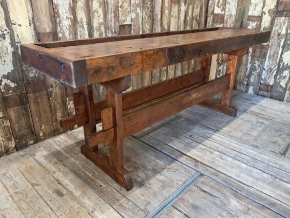 wooden workbench vice furniture tables industrial