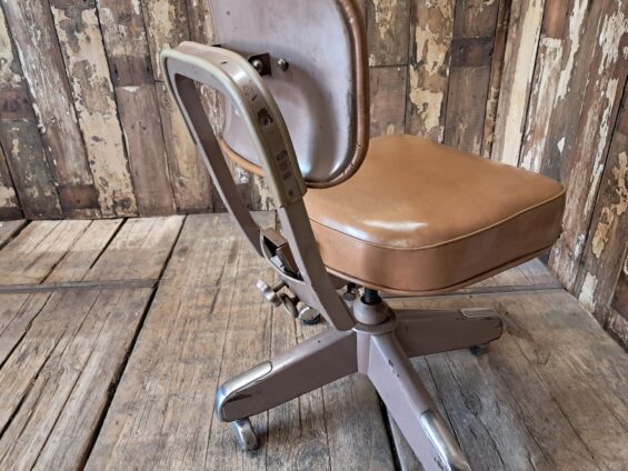 steel vinyl office chair wheeled seating occasional chairs industrial