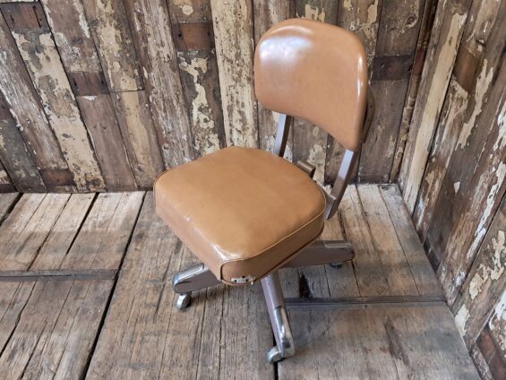 steel vinyl office chair wheeled seating occasional chairs industrial