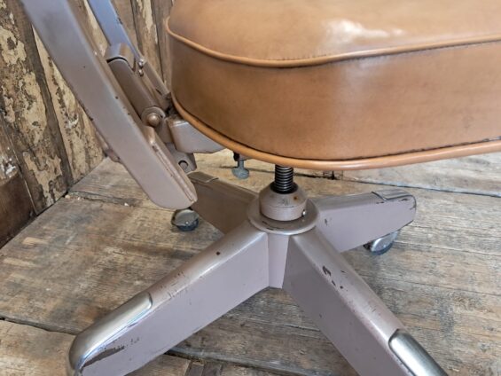 steel vinyl office chair wheeled seating occasional chairs industrial