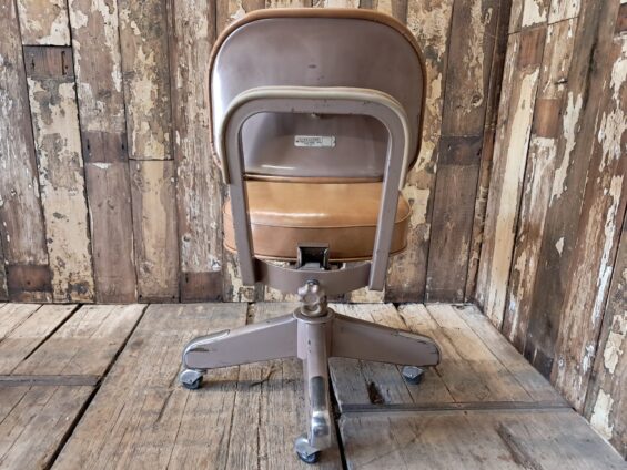 steel vinyl office chair wheeled seating occasional chairs industrial