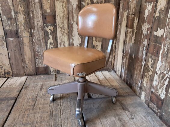 steel vinyl office chair wheeled seating occasional chairs industrial