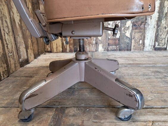 steel vinyl office chair wheeled seating occasional chairs industrial