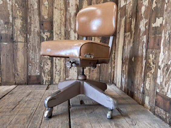 steel vinyl office chair wheeled seating occasional chairs industrial