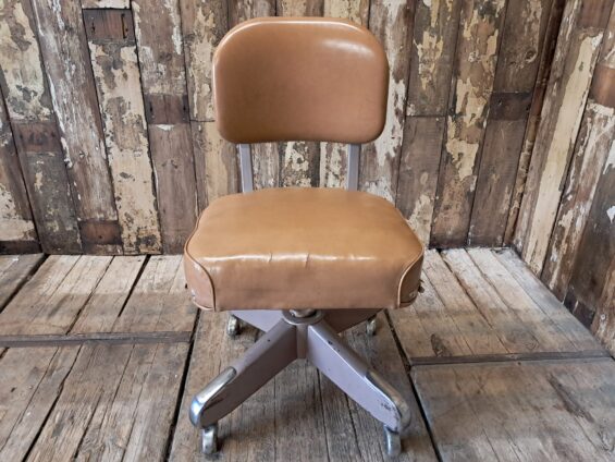 steel vinyl office chair wheeled seating occasional chairs industrial