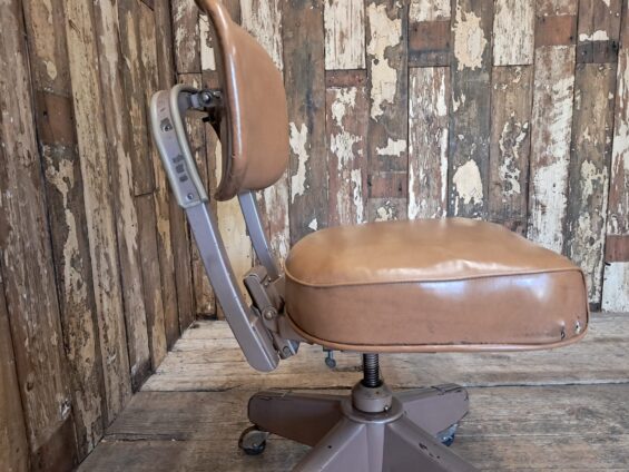 steel vinyl office chair wheeled seating occasional chairs industrial