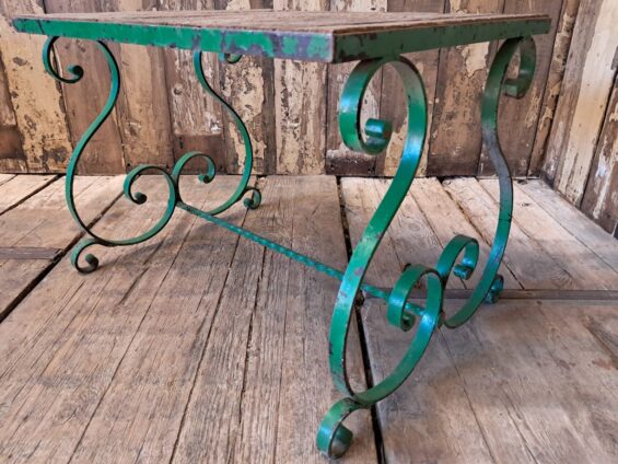 steel and wooden garden table garden furniture