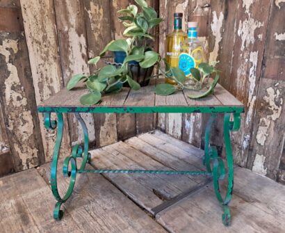 steel and wooden garden table garden furniture