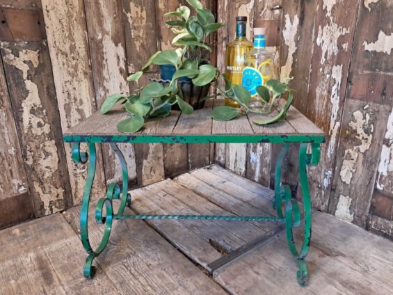 steel and wooden garden table garden furniture