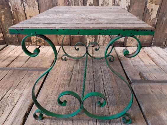 steel and wooden garden table garden furniture