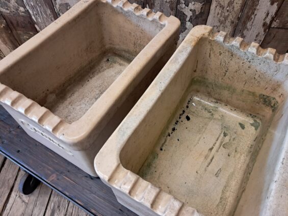 salt glaze ceramic tanks troughs decorative homewares garden planters