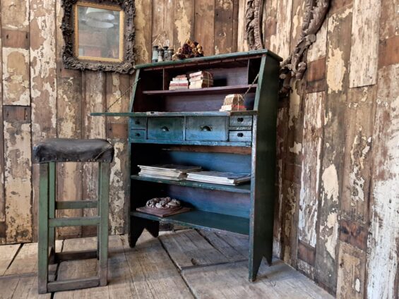 painted wooden writing bureau furniture cupboards and cabinets