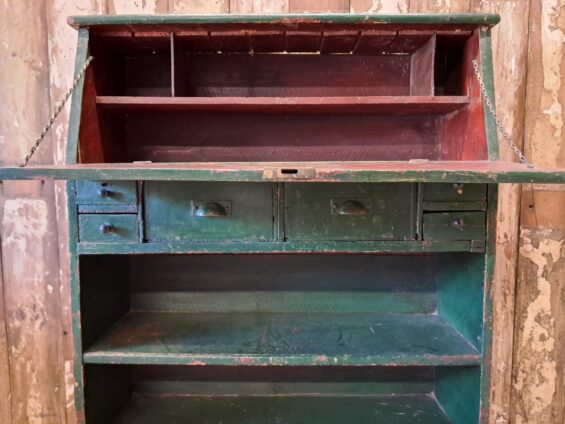 painted wooden writing bureau furniture cupboards and cabinets