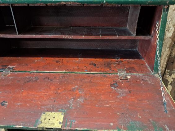 painted wooden writing bureau furniture cupboards and cabinets