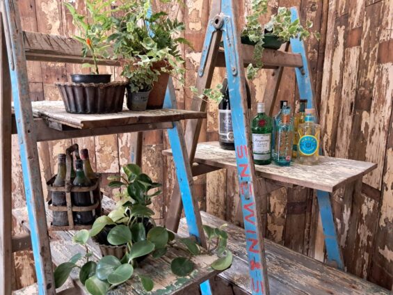 wooden trestle stands garden furniture decorative storage