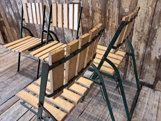 wood metal folding bistro chairs garden furniture occasional chairs