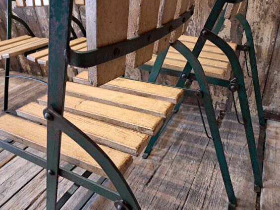 wood metal folding bistro chairs garden furniture occasional chairs
