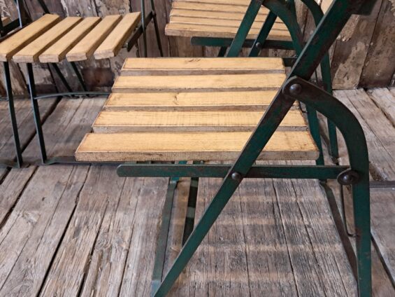 wood metal folding bistro chairs garden furniture occasional chairs