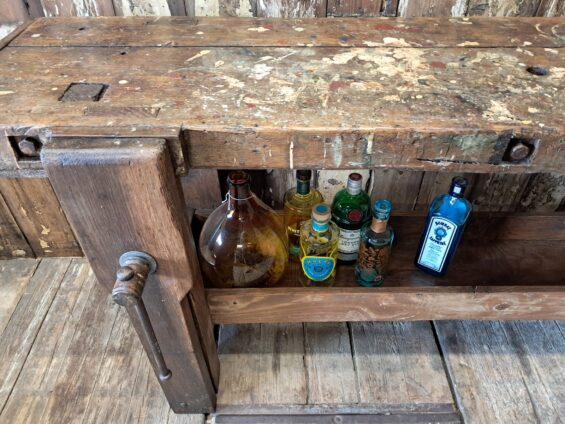 wooden workbench furniture tables industrial