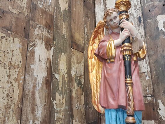 painted church angel statue decorative artefact