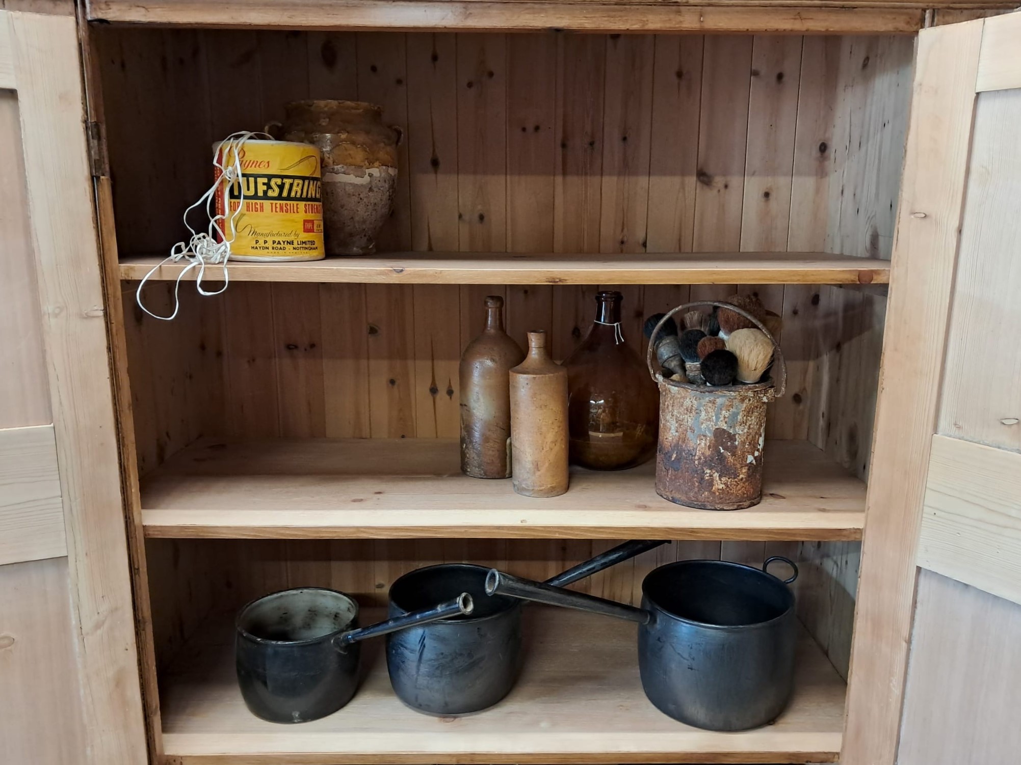wooden shelved pantry cupboard furniture cupboards & cabinets