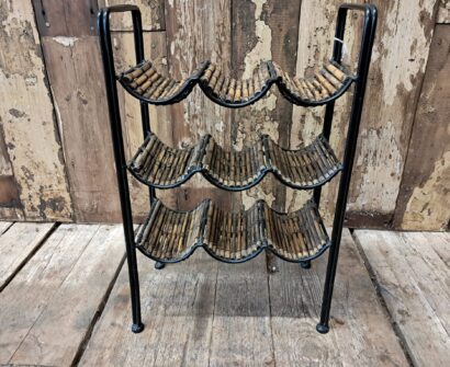 reed and steel wine rack decorative homewares storage