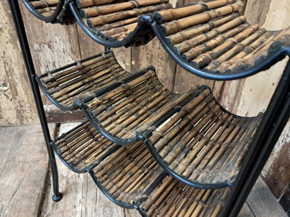 reed and steel wine rack decorative homewares storage
