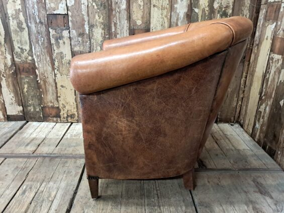 vintage leather club chair seating armchairs