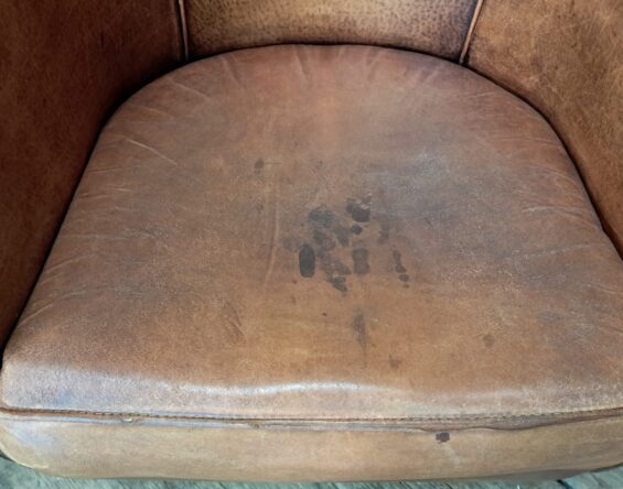 vintage leather club chair seating armchairs