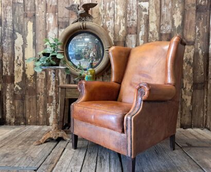 leather wingback armchair seating