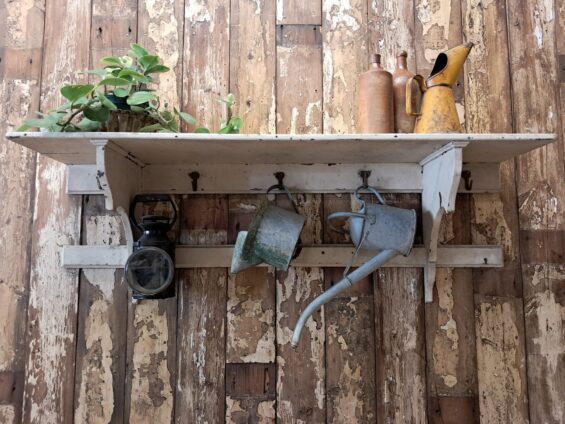 wooden painted kitchen shelf decorative homewares storage