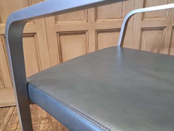 chrome leather and fabric cantilever office chair seating occasional chairs