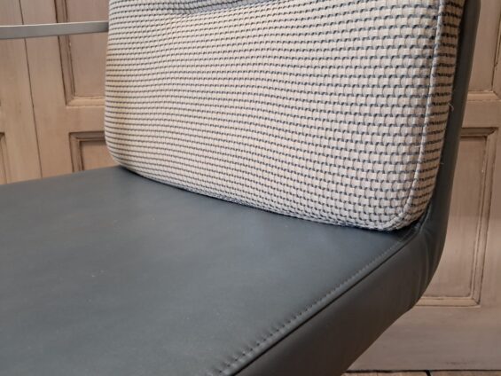 chrome leather and fabric cantilever office chair seating occasional chairs