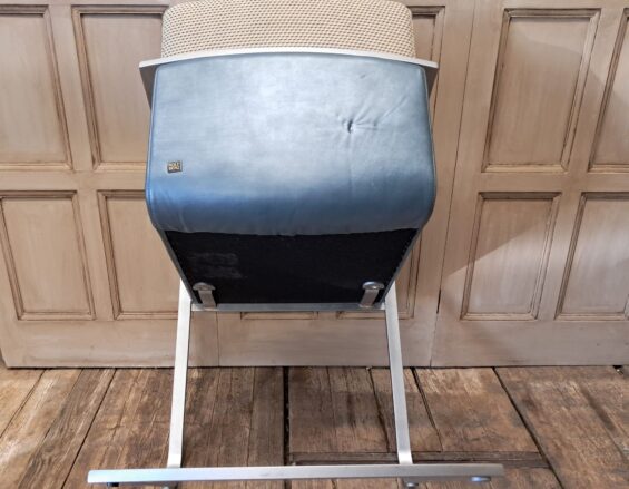chrome leather and fabric cantilever office chair seating occasional chairs